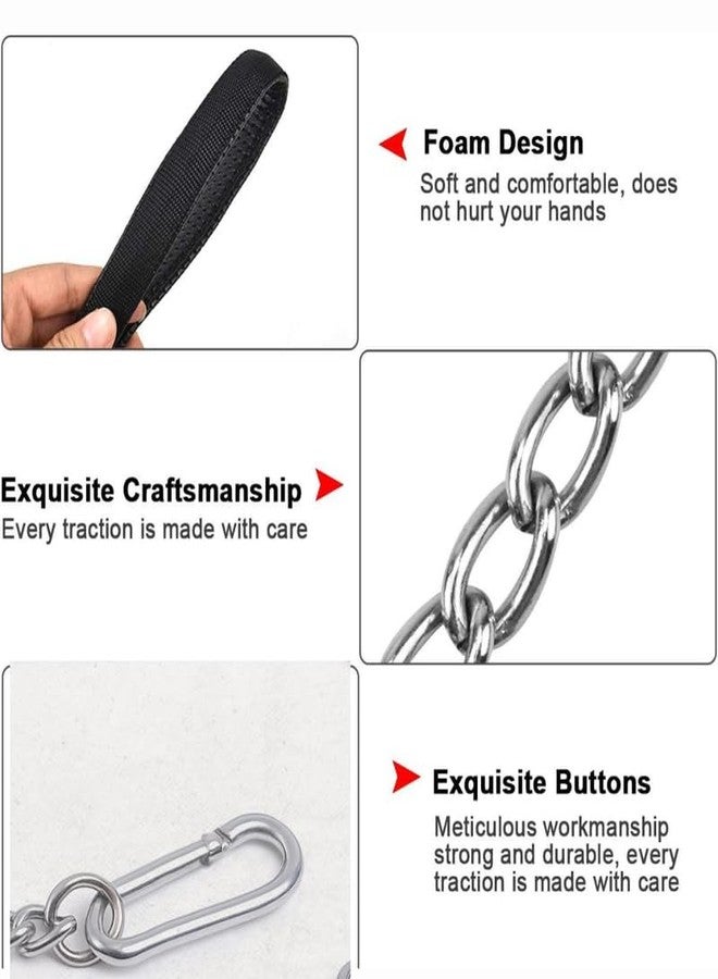 KittuPet Metal Dog Leash Chew Proof Dog Chain Heavy Duty Sturdy Pet Leash with Padded Handle for Large Medium Dogs - Image 5